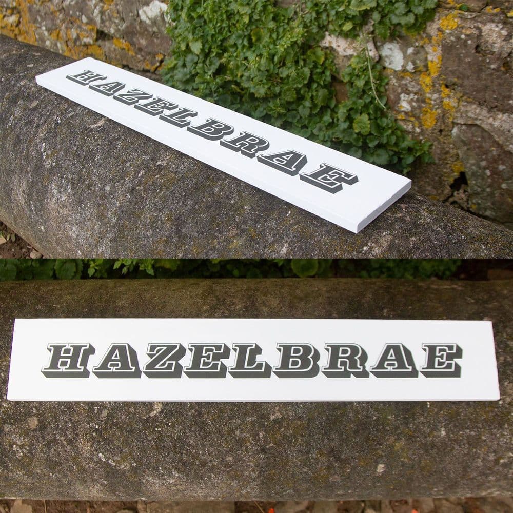 12mm Painted Slate House Signs