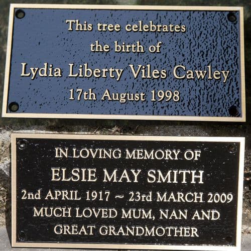 Cast Bronze Memorial Plaques for Benches | The Sign Maker Shop