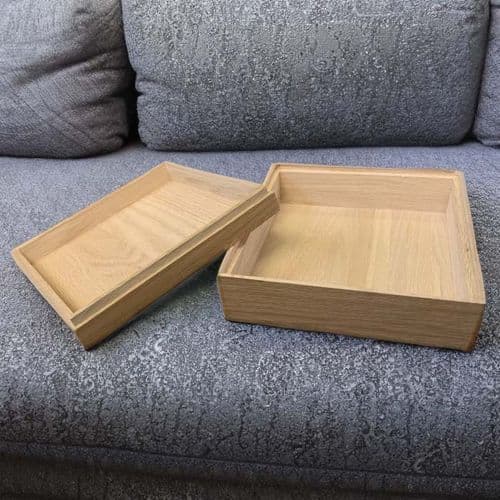 200mm Square Oak Box - Lift Off Lidx | The Sign Maker Shop