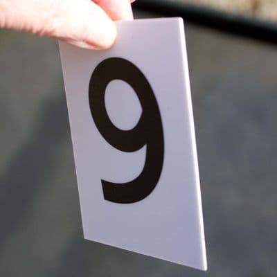2mm Laminate PVC Hymn Board Numbers (5 sets ie 50)   75mm x 100mm