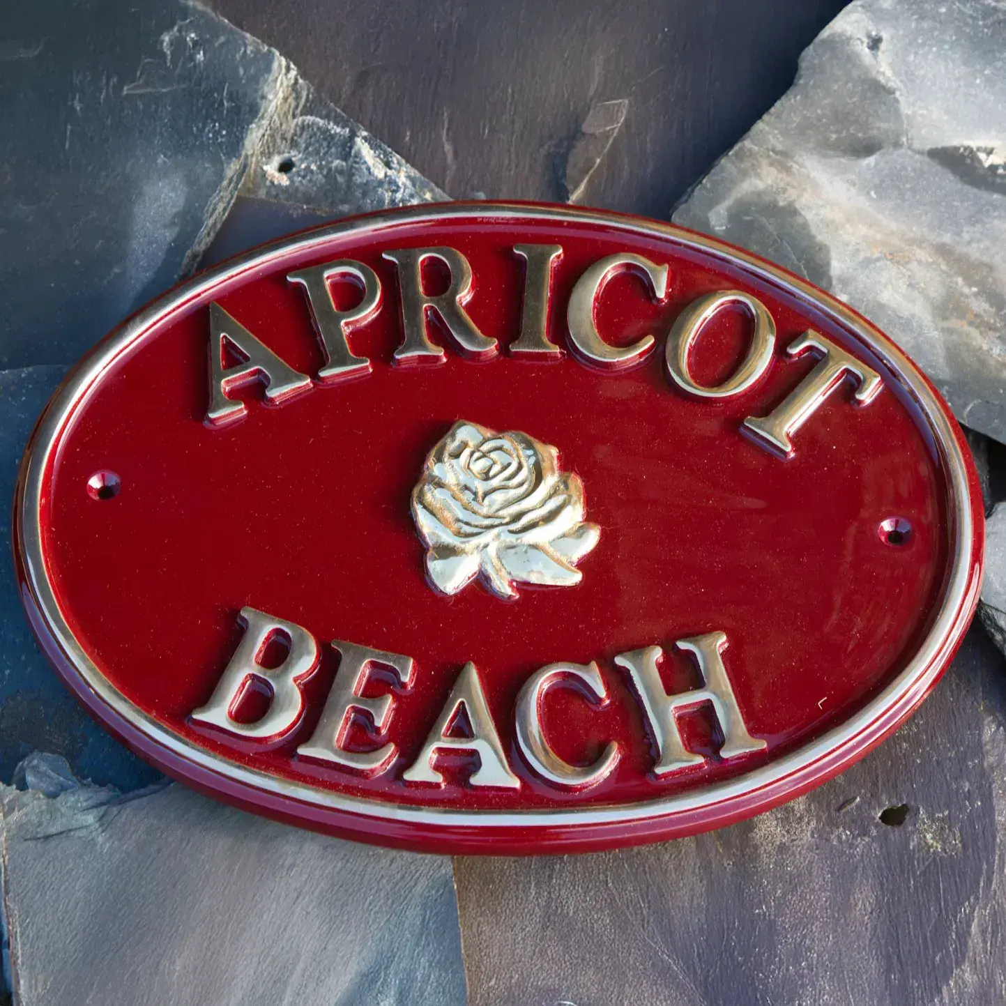 330 x 250mm Oval Cast Brass Nameplates | The Sign Maker Shop