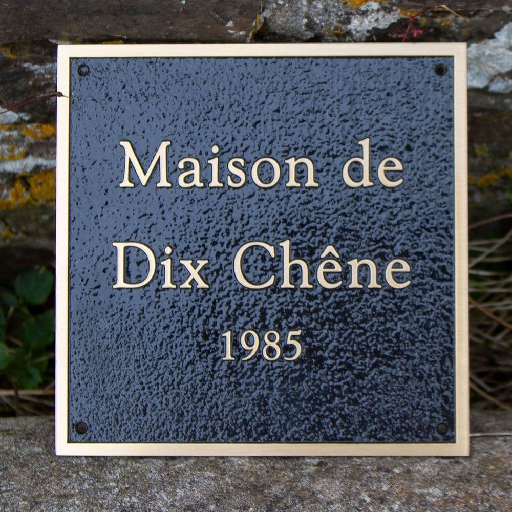 4" High Cast Bronze Sign