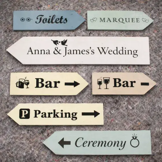 6 x Painted Tricoya Directional Arrows