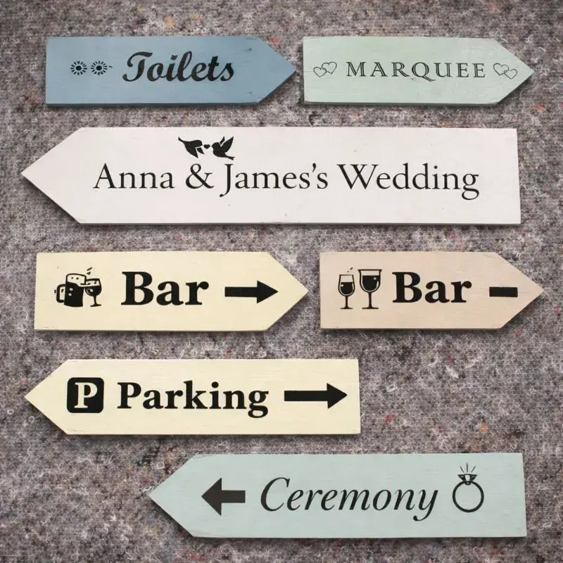 6 x Painted Tricoya Directional Arrows