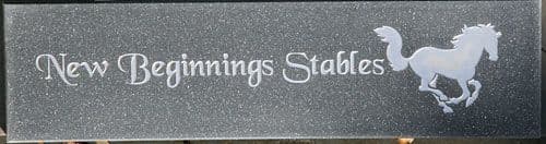 Stone-like Engraved Corian Stable Door Signs| The Sign Maker Shop.