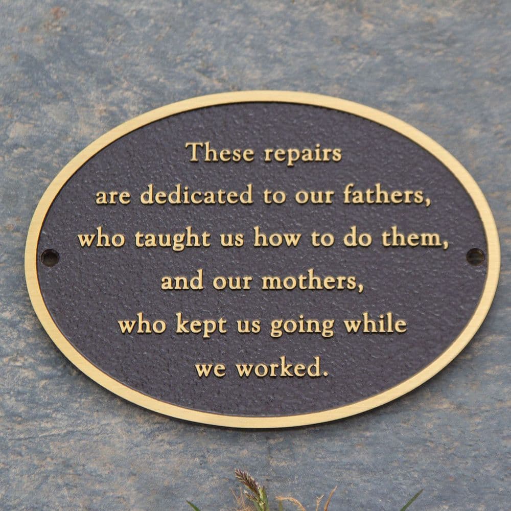 7" High Cast Bronze Sign