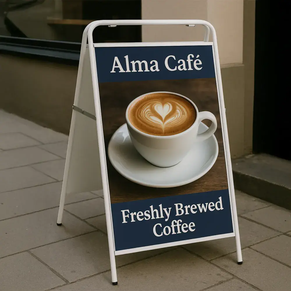 A Board / Poster Holder without Header Panel