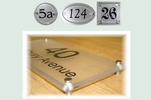 Acrylic Glass House Numbers Signs