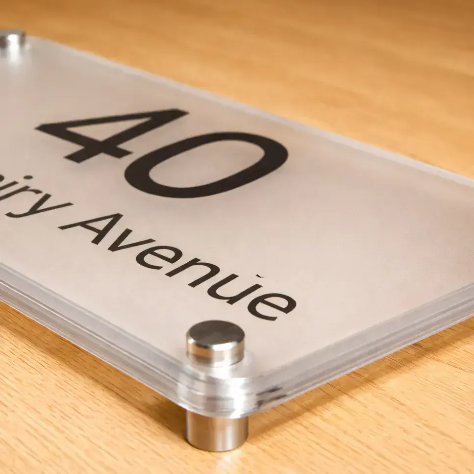 Acrylic Glass House Numbers Signs