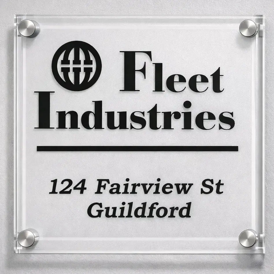 Acrylic Glass Name Plate, House Signs and House Numbers