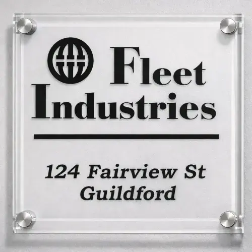 Acrylic Glass Name Plates and House Numbers | The Sign Maker Shop