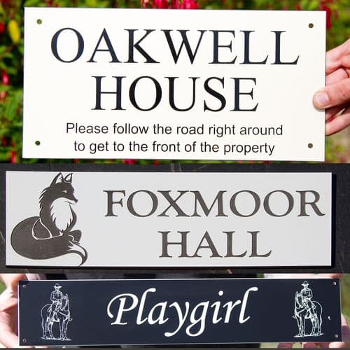 Small Acrylic Laminate Plaques / House Signs | The Sign Maker Shop