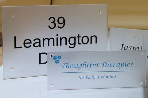 Acrylic Glass Name Plates with Backing Vinyl | The Sign Maker Shop