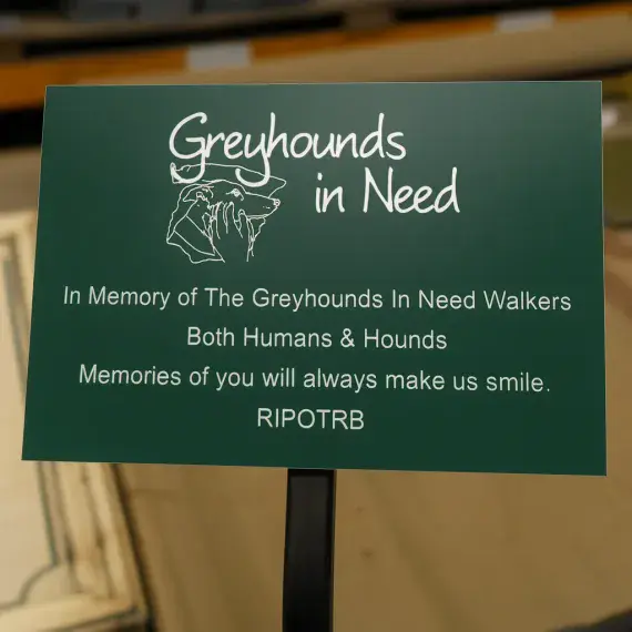 Acrylic Plaque with Wrought Iron Tree Stake  | The Sign Maker Shop
