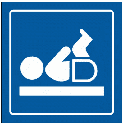 Airport & Marine Terminal Sign - Baby Change Symbol (2443)