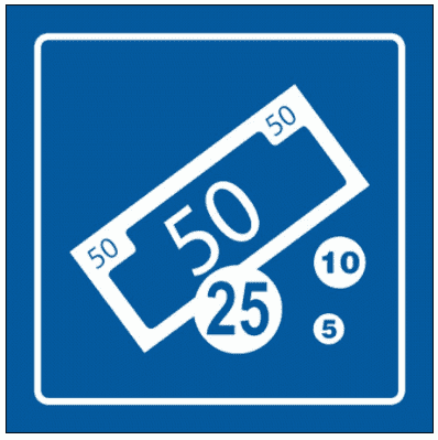 Airport & Marine Terminal Sign - Banking Facility Symbol (2432) | The Sign Maker