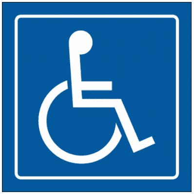 Airport & Marine Terminal Sign - Disabled Access Symbol (2401) | The Sign Maker