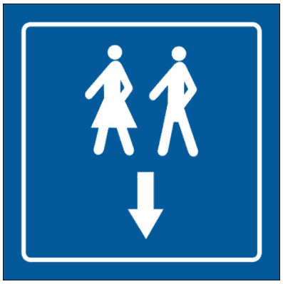 Airport & Marine Terminal Sign - Foot Passengers Symbol (2403)