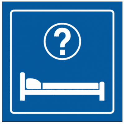 Airport & Marine Terminal Sign - Hotel Reservations Symbol (2427)