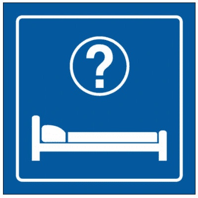 Airport & Marine Terminal Sign - Hotel Reservations Symbol (2427) | The Sign Maker