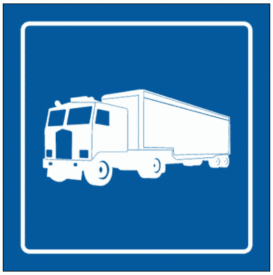Airport & Marine Terminal Sign - Lorries Symbol (2405) | The Sign Maker