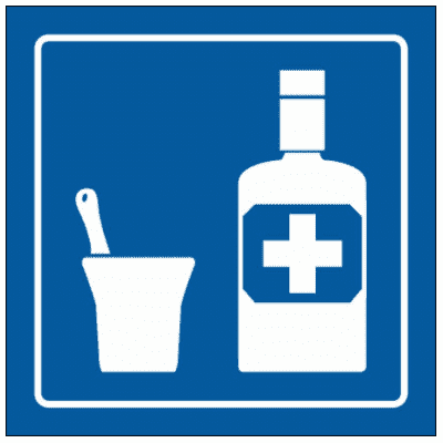 Airport & Marine Terminal Sign - Pharmacy Symbol (2414)