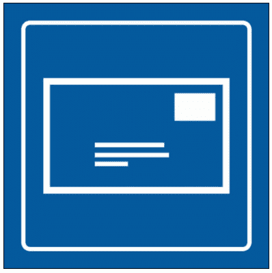 Airport & Marine Terminal Sign - Postal Facility Symbol (2431) | The Sign Maker