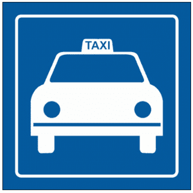 Airport & Marine Terminal Sign - Taxis Symbol (2433)