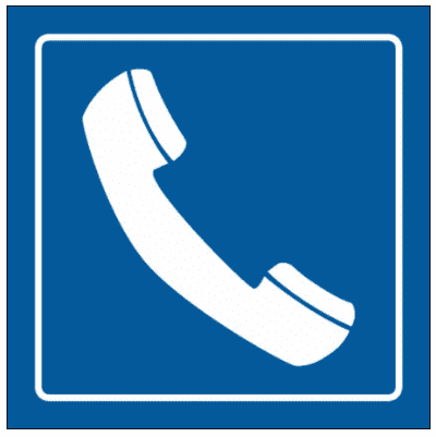 Airport & Marine Terminal Sign - Telephone Symbol (2429)