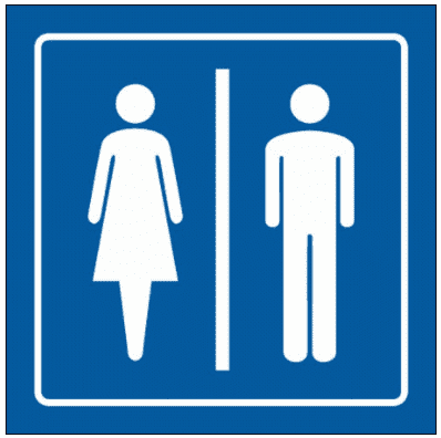 Airport & Marine Terminal Sign - Toilets Symbol (2408)