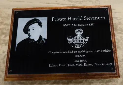 Black and White Photo Memorial Plaque  | The Sign Maker