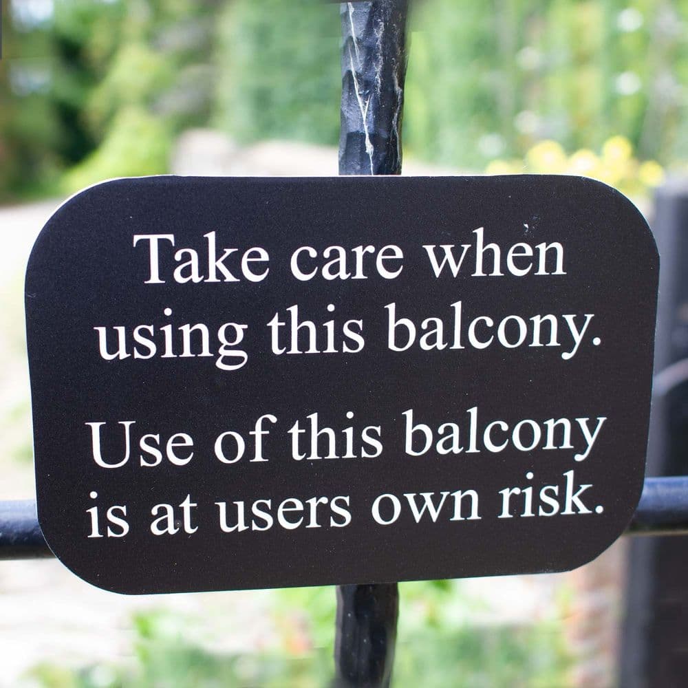 Aluminium Signs for Railings (with Bar & Bolts)