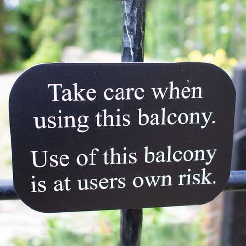 Solid Aluminium Railings Sign | The Sign Maker Shop