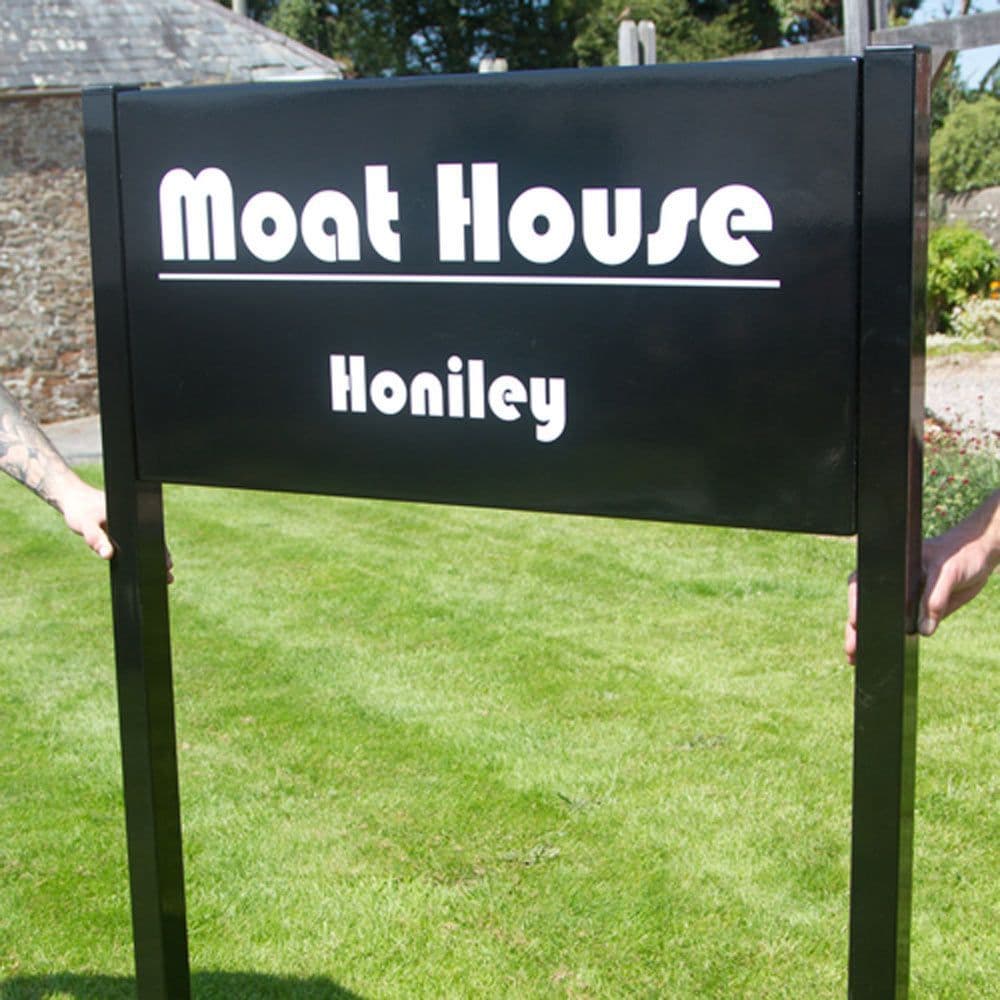 Aluminium Sign with Square Posts | The Sign Maker