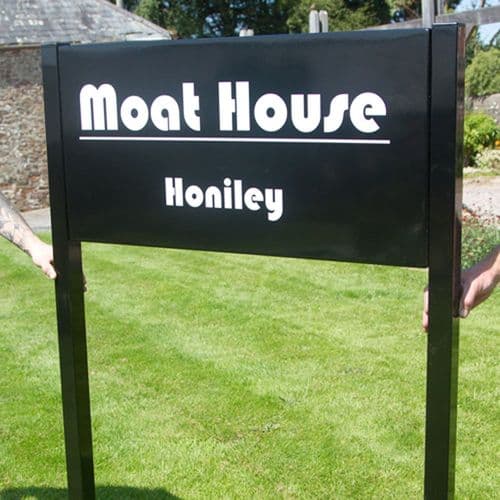 Square Solid Sign Posts Aluminium Sign with Square Posts | The Sign Maker