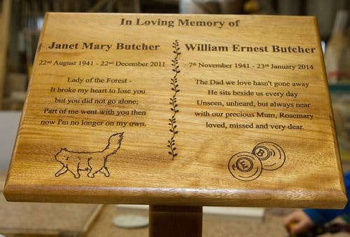 Online Sign Shop | Wooden Post / Tree Stake for Woodland Burial - No Metal