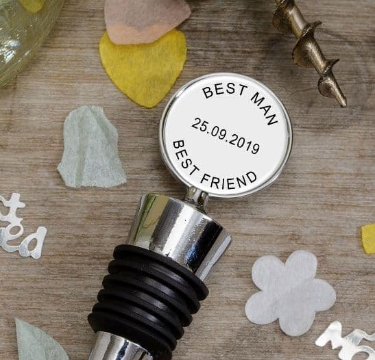 Any Message Personalised White Bottle Stopper