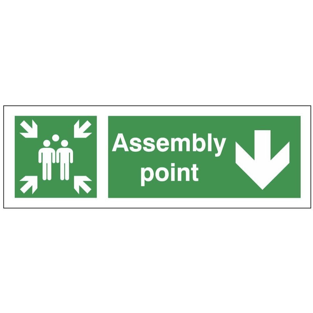 Assembly Point Sign - FE - Arrow Down
