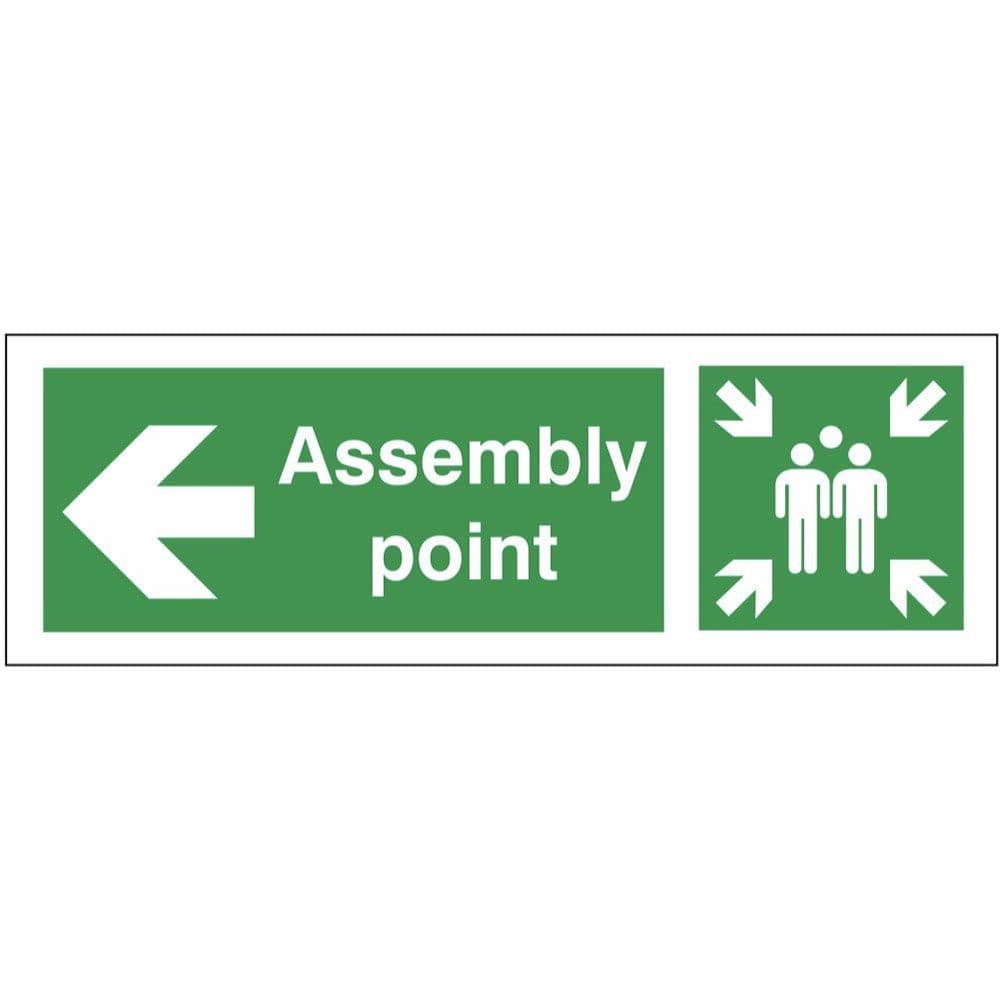 Assembly Point Sign - FE - Arrow Left