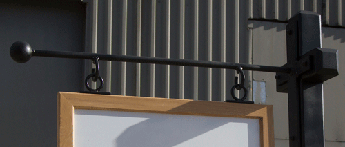 Ball End Wrought Iron Brackets| The Sign Maker Shop
