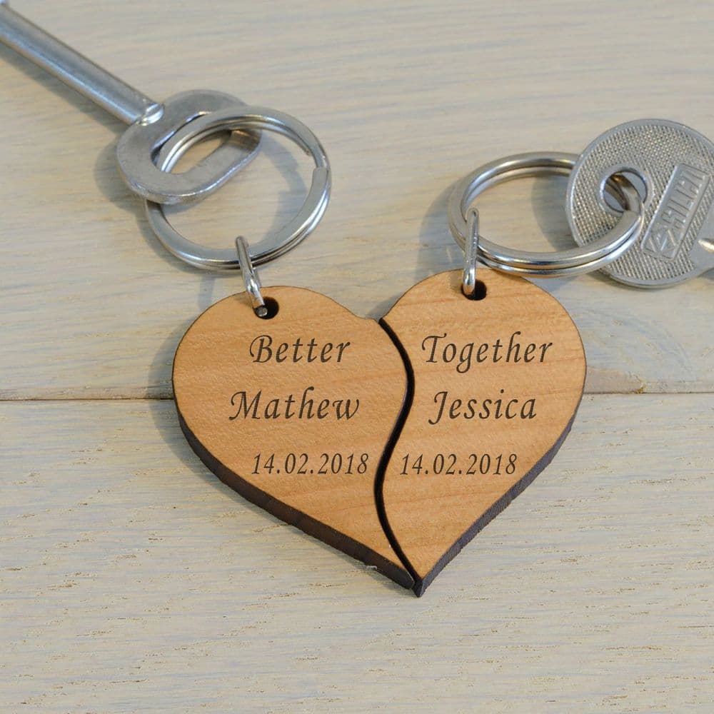 Better Together- Wooden Key Ring