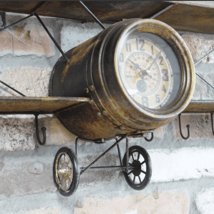 Biplane Clock / Hookrack
