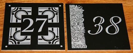 Black  Anodised Aluminium House Numbers