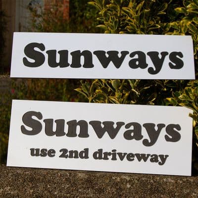 Black & White Sign - Engraved Letters - ECO PVC