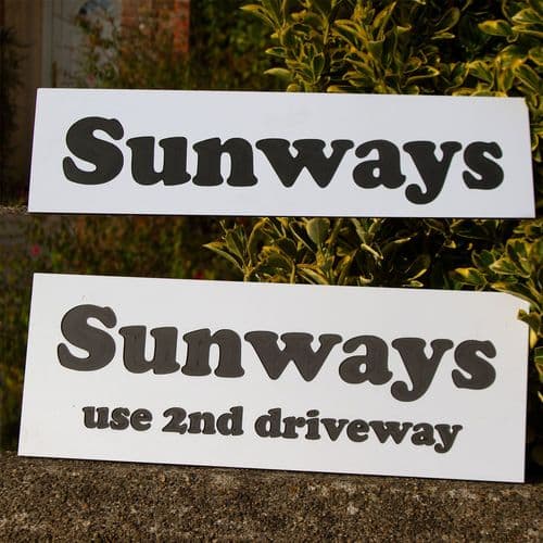 Black and White Deep Engraved Signs | The Sign Maker Shop