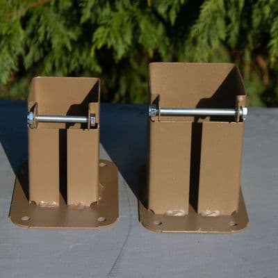 Bolt Down Post Holder Galvanised & Powder Coated
