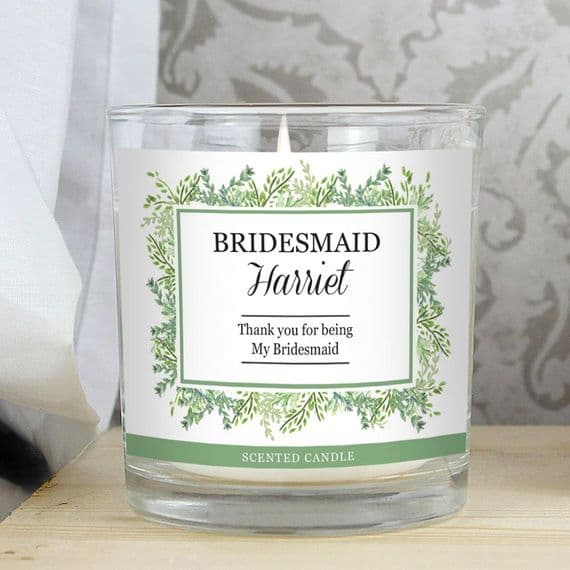 Botanical  Candle in Jar - Ideal for Wedding Favours | The Sign Maker Shop