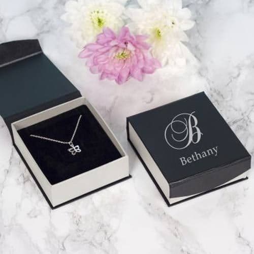 Butterfly  Necklace - Initialed Box | The Sign Maker Shop
