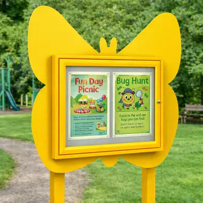 Butterfly Notice Board for Parks & Outdoor Spaces