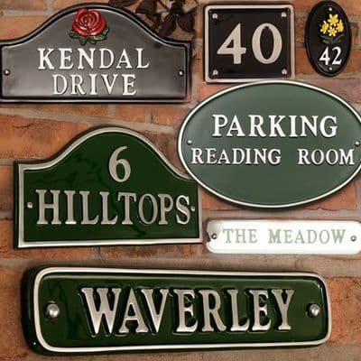 Cast Aluminium Painted Name Plates